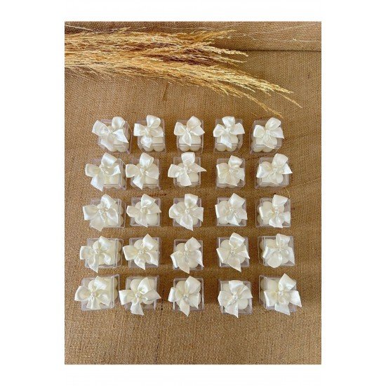 Bubble Mum, Hediyelik Bubble Mum, 20 Adet, Kurdela Detay Bubble Mum, Söz-Nişan-Kına-Nikah Hediyelik