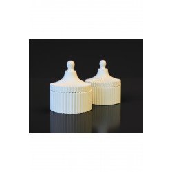 Dekoratif Beyaz Takı Kutusu 2'li Set