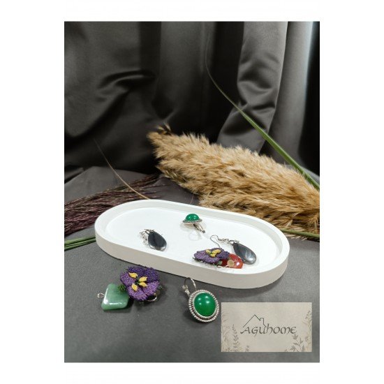 Dekoratif Oval Obje Tabağı