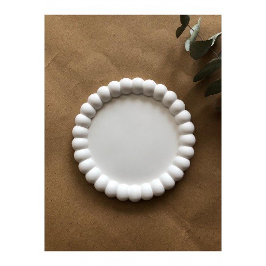 PİNTEREST DEKORATİF TAKI TABAĞI /BUBBLE TABAK /İSKANDİNAV /BALONCUK TABAK /BEYAZ