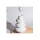 Iskandinav Tarz Minimal Twist Dekoratif Beton Vazo Beyaz