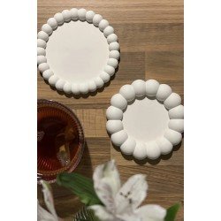 B&N Art Desıgn Bubble 2’li Dekoratif Beton Tabak Takı Tabağı Bardak Altlığı