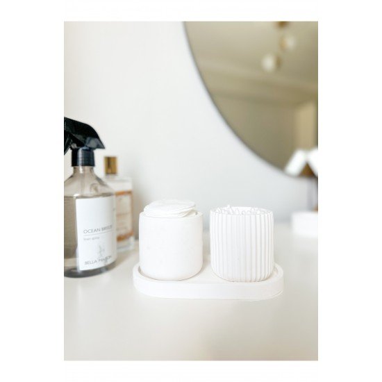 Pinterest Dekoratif Dikey Çizgili 3'lü Set , Banyo Seti