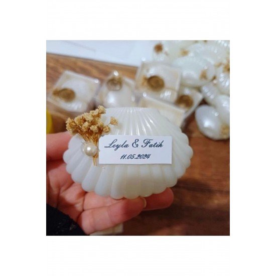 10 Adet Hediyelik Mum Nişan Söz Nikah Düğün Hediyelik Kutu