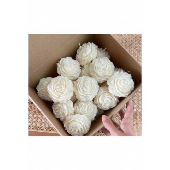 100 Adet Şakayık Kokulu Mum Nikah Düğün Organizasyon Hediyelik