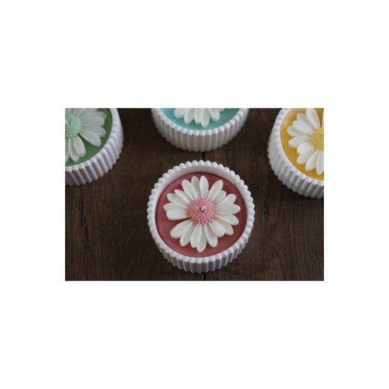 Dekoratif Mum Kapta Papatya Mum Kokulu Mum