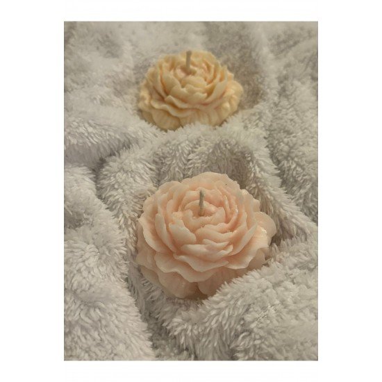 Pinterest Şakayık Mum 2’li Set, Gül Mum