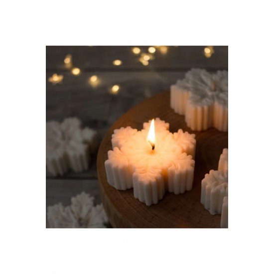 Kar Tanesi Dekoratif Mum 1 Adet