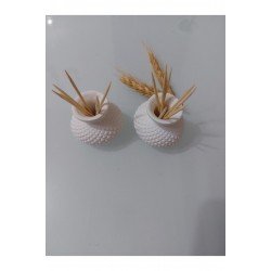 Dekoratif Tombik Vazo Kürdanlık - Tütsülük 2'li Set