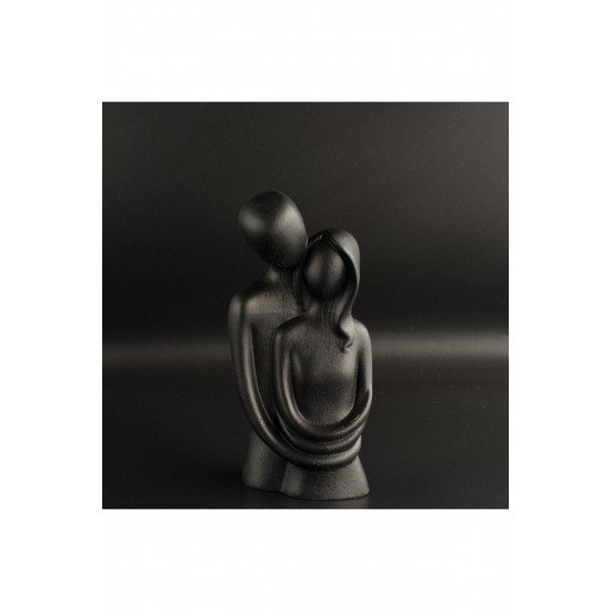 Pinterest Sarılan Çift Siyah Pinterest Heykel / Büst / Biblo