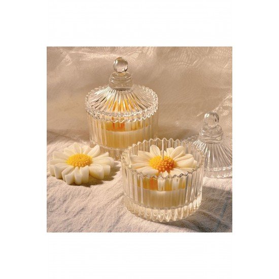 Dekoratif Kutulu Kokulu Papatya Mum