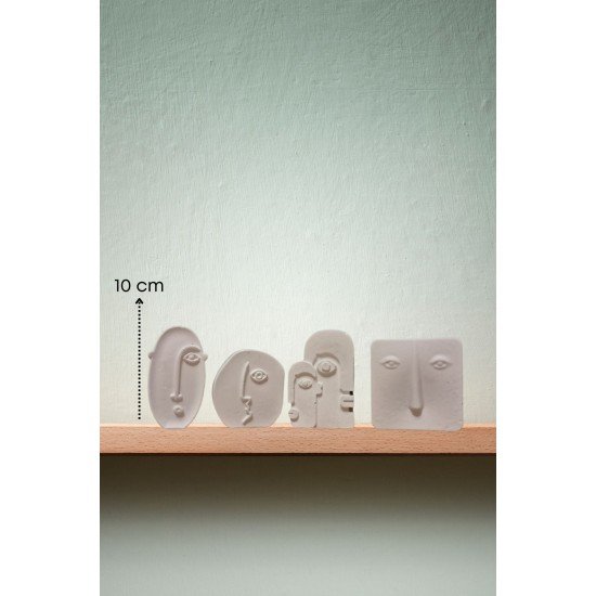 Pinterest 4'lü İskandinav Yüz Biblosu & Ev Dekorasyon