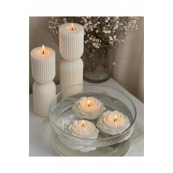 Yüzen gül şakayık kokulu mumlar, suda ya da normal kullanım 3 adet