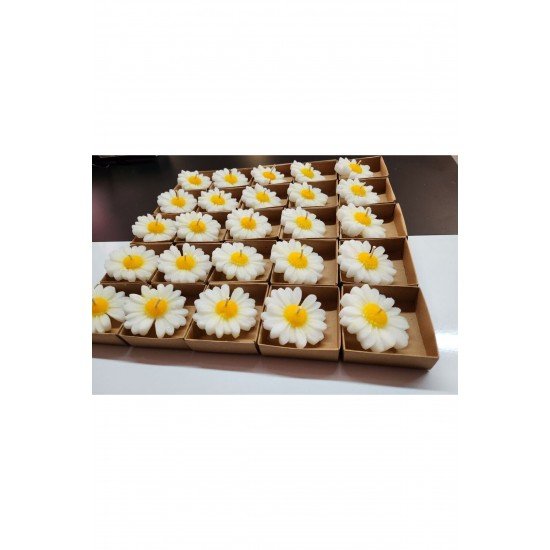 Pinterest 50 Adet Kraft Kutulu Papatya Mum nişan, söz, düğün, doğum günü, kına