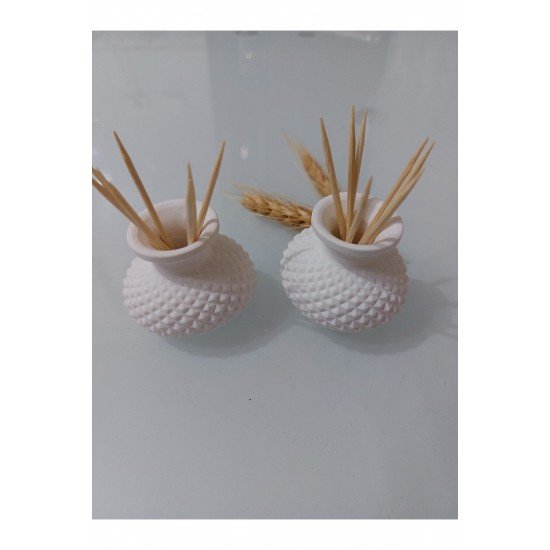 Dekoratif Tombik Vazo Kürdanlık - Tütsülük 2'li Set