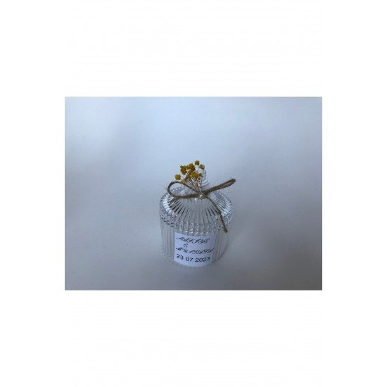 25’li Mika Şekerlik Nikah Şekeri Düğün Hediyeliği Kına Söz Vs. Sarı Şoklanmış Cipsolu Badem Şekeri