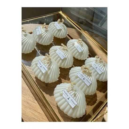 Istiridye Mum Nişan Söz Düğün Özel Gün Nikah Hediyelik Etiketli 15 Adet