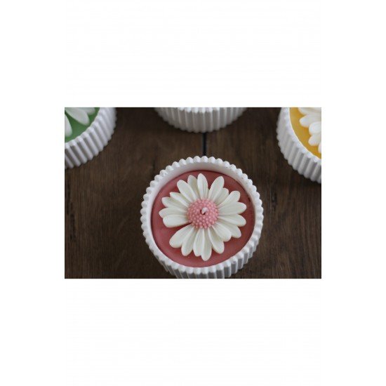 Dekoratif Mum Kapta Papatya Mum Kokulu Mum