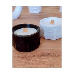 Dekoratif Lavanta Kokulu Seramik El Yapımı Doğal Aromaterapi Mum 2'li Set