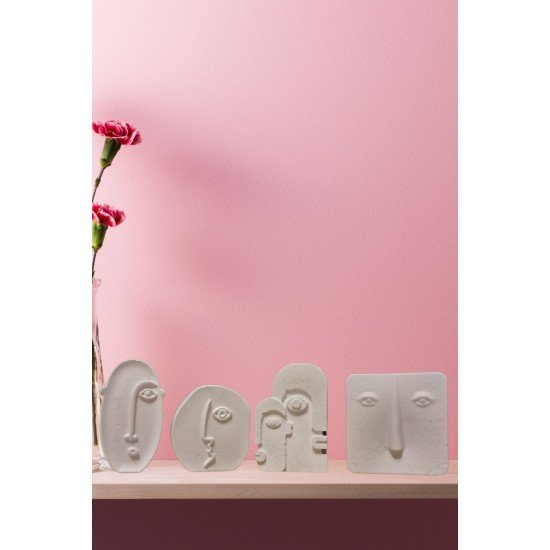 Pinterest 4'lü İskandinav Yüz Biblosu & Ev Dekorasyon