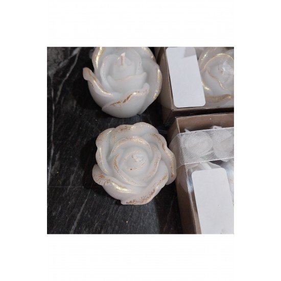 Pinterest Kutulu 10 adet çiçekli gül mum nişan nikah söz hediyelik