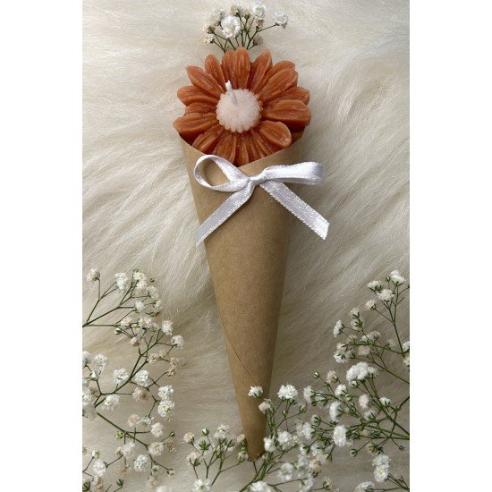 Pinterest Buket Çiçek Desen Dekoratif Mum Söz,nişan,mevlid Hediyelik Buket Mum 50 Adet