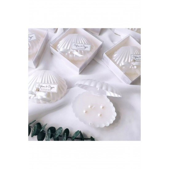 Söz, Nişan, Kına, Düğün, Mevlüt, Sünnet, Nikah Şekeri, Kutulu Istiridye Hediyelik Mum , 20 Adet