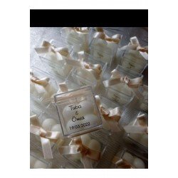 Mika Kutulu Kurdelalı Mini Bubble Mum 10 Adet