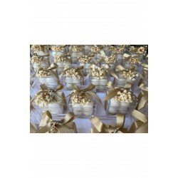 Şeffaf Etiketli Mika Kutulu Hediyelik Mumluk Mum Söz Nişa N Hediyeliği Nikah Şekeri (15 ADET)