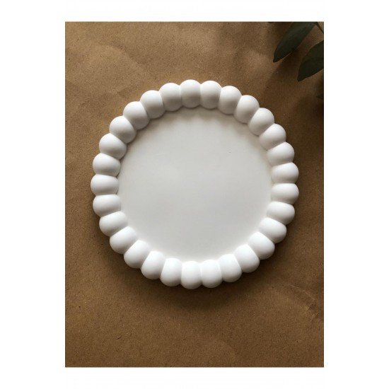 PİNTEREST DEKORATİF TAKI TABAĞI /BUBBLE TABAK /İSKANDİNAV /BALONCUK TABAK /BEYAZ