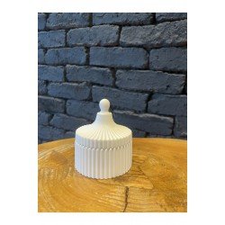 Dekoratif Kapaklı Kutu | Beyaz