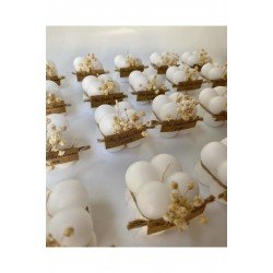 20 Adet Çiçek Süslemeli Hediyelik Bubble Mum