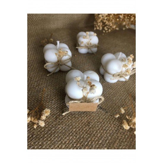 Kişiye Özel Isimli Bubble Mum Düğün Söz Nişan Hoşgeldin Bebek Hediyelik 10 Adet