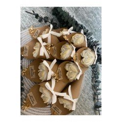 Kişiye Özel 10 adet Nişan kına Düğün Söz Doğum günü ögretmenler günü Kalp Buket Mum hediyelik