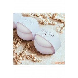 Yuvarlak Taş Tozu Mum Kavanozu Söz Hediyelik, Nişan Hediyelik, Tealight Mumlu Hediyelik - 1 Adet