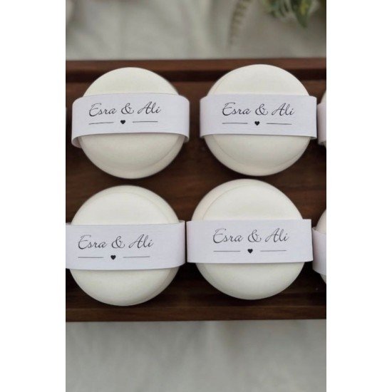 Kişiye Özel Etiketli Yuvarlak Mum – Parafin Mum 20 Adet | Söz Nişan Nikah Bebek Mevlüt Hediyelik