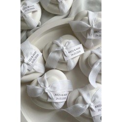 Kişiye Özel Kurdaleli Kalp Taş Tozu Mum – Parafin İçerikli – Söz, Nişan, Nikah Hediyelik (20 Adet)