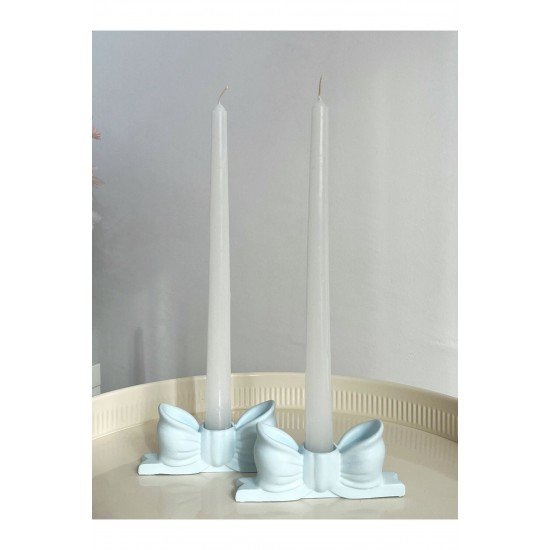 2’li Kelebek Şamdanlık – Dekoratif Mavi Mumluk Seti | Modern & Şık Tasarım