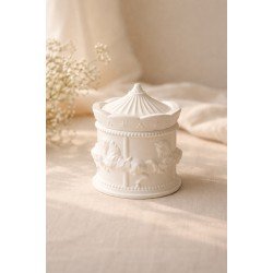 Atlı Karınca Beton Kutu, Boyanabilir, Takı, Mum, Dekoratif Kutu, Carousel Work Shop