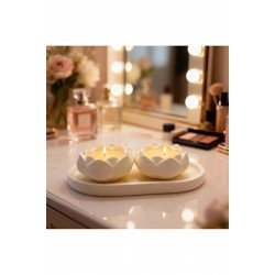 3,Lü Dekoratif Lotus Mumluk sedir ağacı kokulu