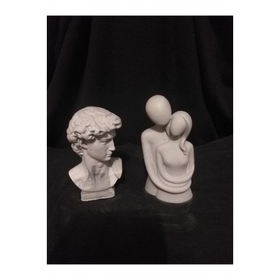 Bernamiofficial David Büst Ve Sarılan Çift Açık Gri Renk