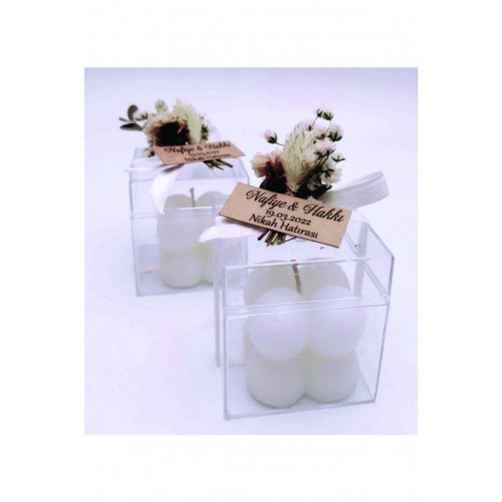 25 Adet Söz Nişan Nikah Hediyeliği Dekoratif Mum