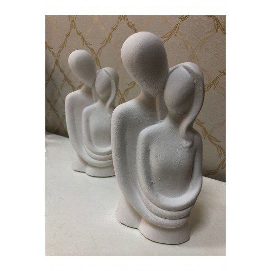 Sevgili Aşıklar Sarılmış Çift Biblo Dekor