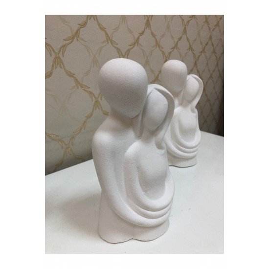 Sevgili Aşıklar Sarılmış Çift Biblo Dekor