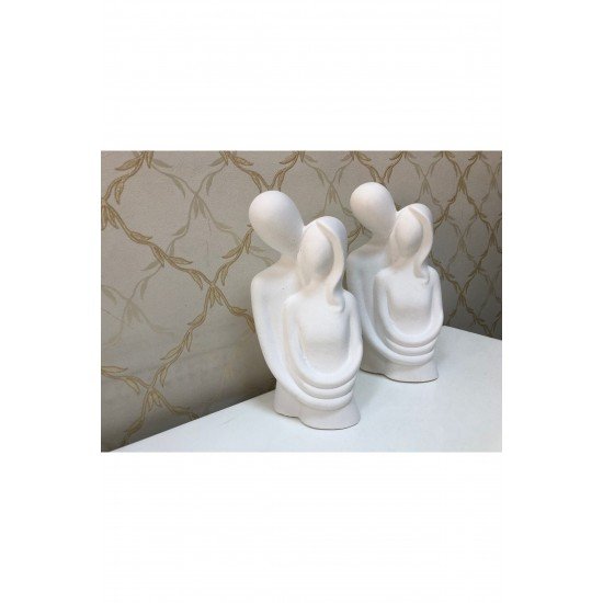 Sevgili Aşıklar Sarılmış Çift Biblo Dekor