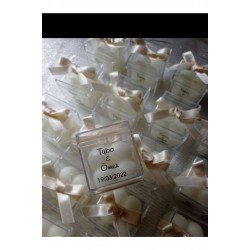 Mika Kutulu Kurdelalı Mini Bubble Mum 10 Adet