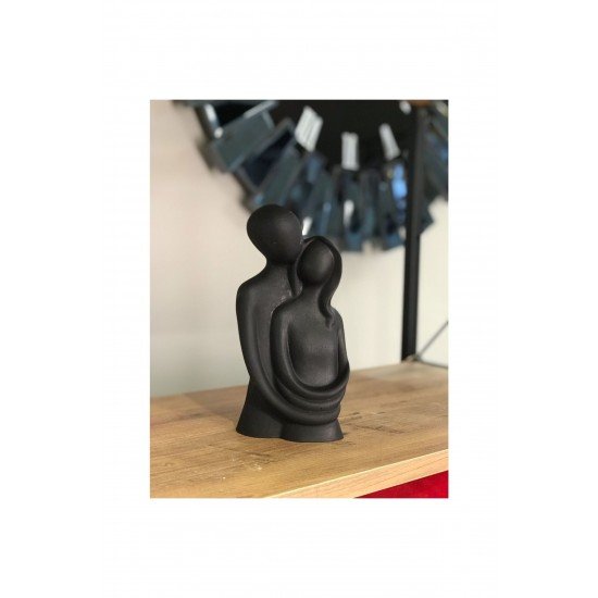 Sevgili Aşıklar Sarılmış Biblo Dekor 22 Cm