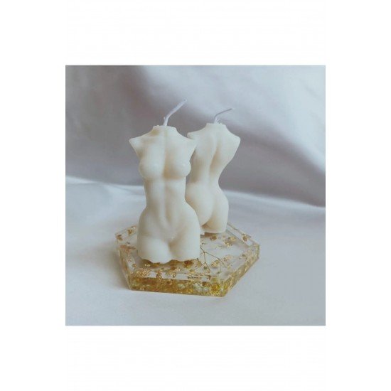 Kadın Mum 2 Li Set Tasarım Mum Dekoratif Mum Venüs