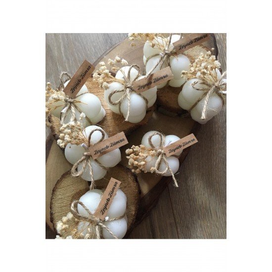 Çiçekli Bubble Mum Hediyelik Bubble Mum Nikah,düğün,nişan,davet,özel Gün Hediyeliği Adet