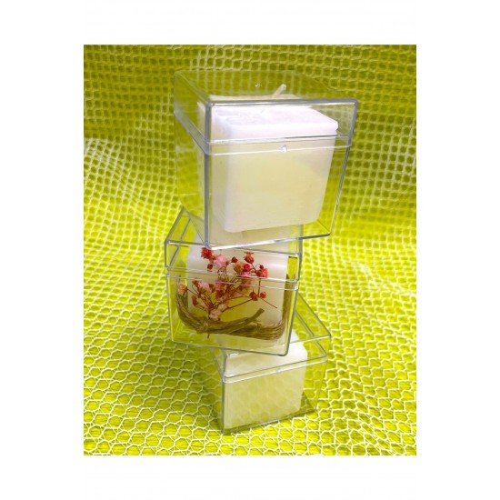 Bernamiofficial 25'li Mika Kap Küp Soya Wax Mum Düğün Nişan Kına Sünnet Nikah Yeni Doğan Hediyelik